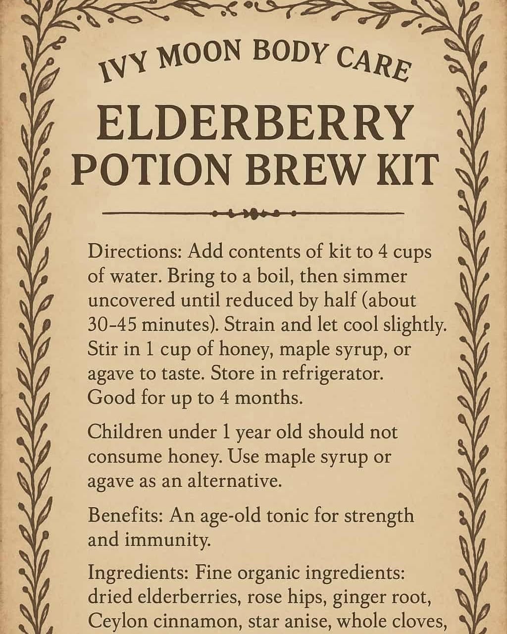 Elderberry Syrup Brew Kit