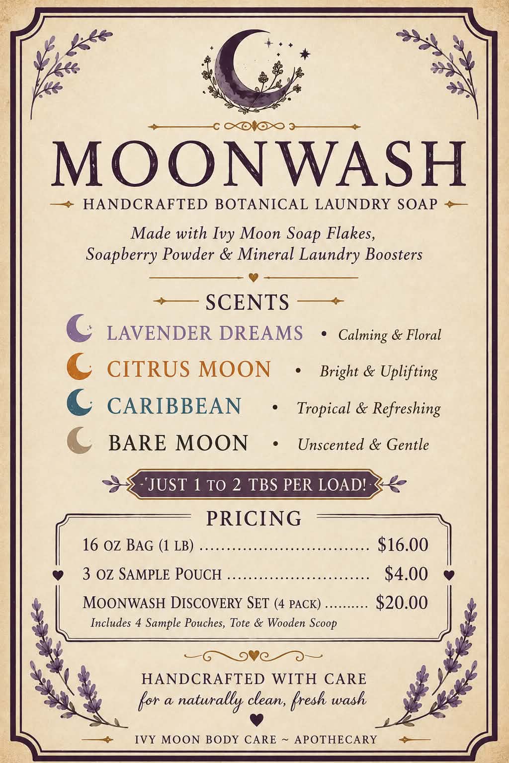 Moonwash Botanical Laundry Soap
