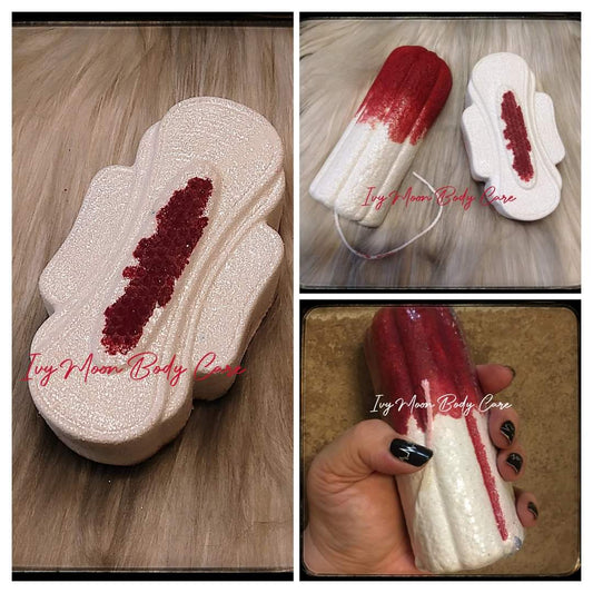 Tampon or Pad Bath Bomb