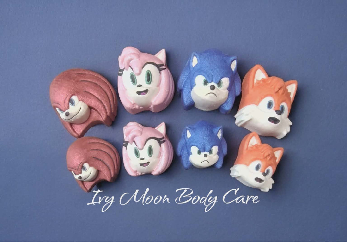 Sonic Hedgehog and Friends bath bombs
